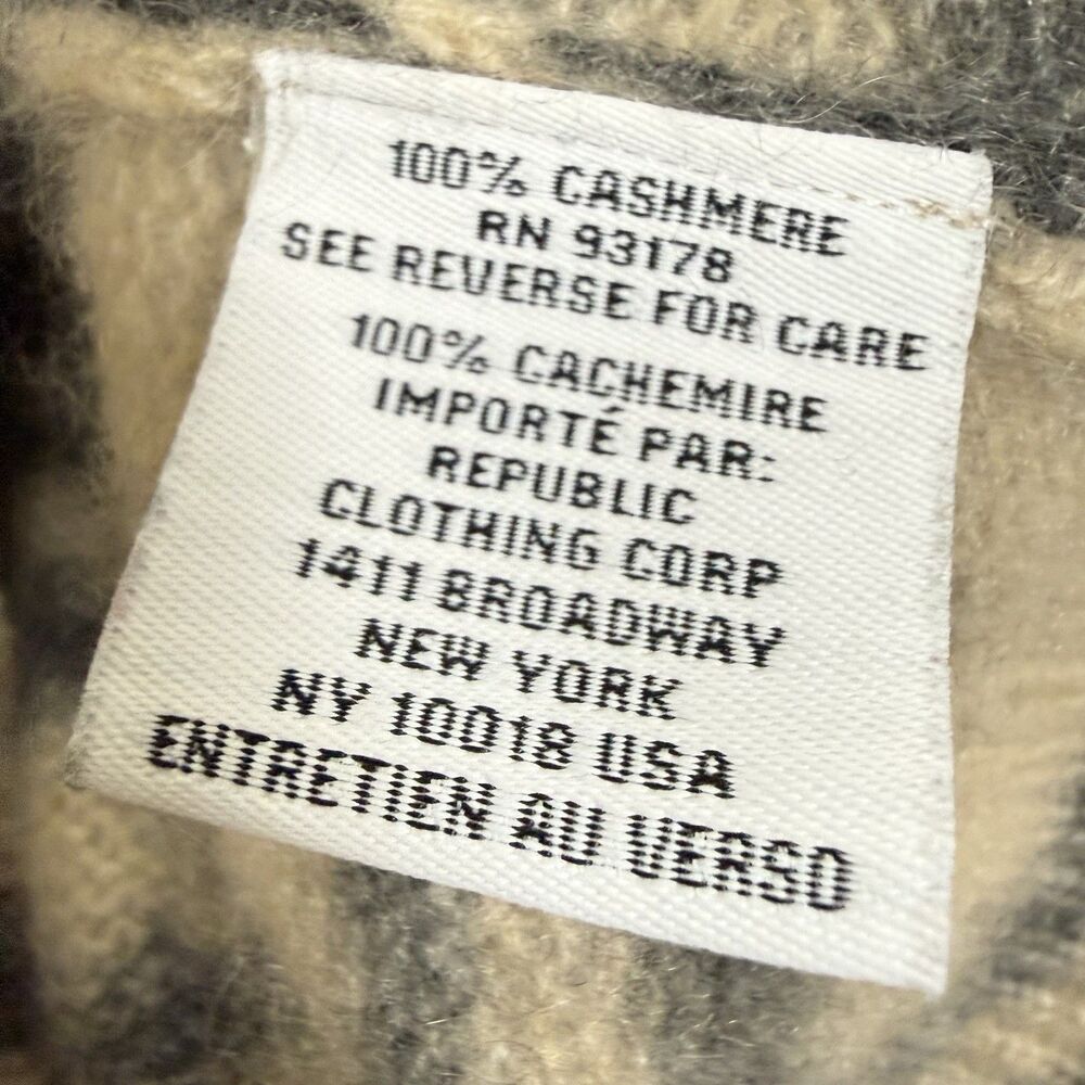M Magaschoni Cashmere Pullover Crewneck Sweater Women Size M Tiger Print Cozy - Picture 8 of 9